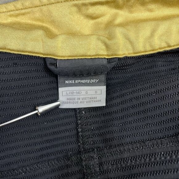 Nike Sphere Dry Jacket Black w/Gold  Full Zip Textured Women's L (12/14) - Picture 8 of 11